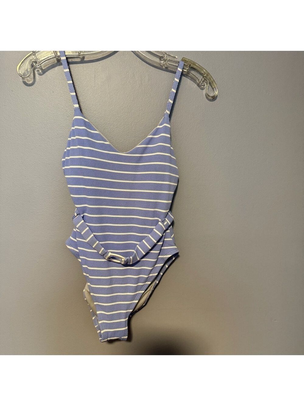 Splendid Atmospheric Striped Belted One-Piece Swimsuit Sz Medium NWT